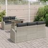 vidaXL Set Divano da Giardino 6 pcs Grigio chiaro polyrattan