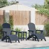 vidaXL Mobili da lounge da giardino 3 pcs Navy 38 x 38 x 46cm Plastica