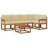 vidaXL Set di divani da esterno 6 pz Naturale e Beige