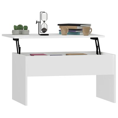 vidaXL Tavolino da Salotto Bianco 80x50,5x41,5 cm Legno Multistrato