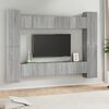 vidaXL Set Mobili Porta TV 10 pz Grigio Sonoma in Legno Multistrato