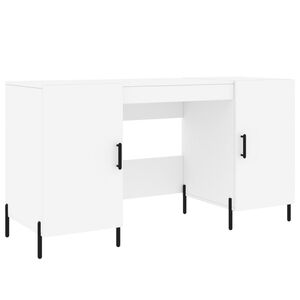 vidaXL Scrivania Bianca 140x50x75 cm in Legno Multistrato