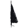 vidaXL Albero di Natale Artificiale a Met&agrave; con Base Nero 120 cm PVC