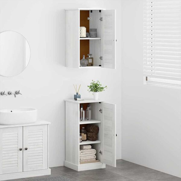 vidaXL Set di mobili per il bagno VIGO 2 pcs Bianco e Bianco Antico