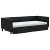 vidaXL Divano Letto Estraibile con Cassetti Nero 90x190 cm in Tessuto