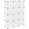 vidaXL Contenitore a Cubo con 12 Cubi e Ante Trasparente PP