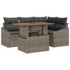 vidaXL Set Divano da Giardino 5 pz Grigio Poly Rattan
