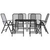 vidaXL Set da Pranzo da Giardino 7pz Antracite in Rete Metallica
