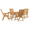 vidaXL Set da Pranzo per Giardino 5 pz Marrone