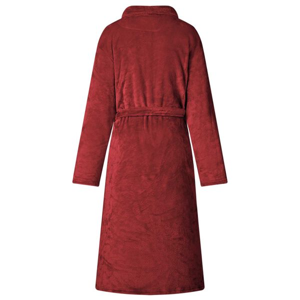 vidaXL Accappatoio senza Cappuccio Rosso Bordeaux xl Flanella
