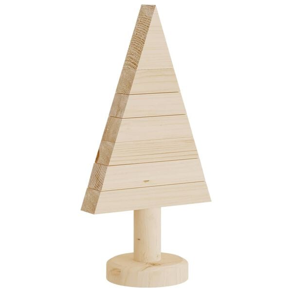 vidaXL Alberi di Natale Decorativi in Legno 2pz 30cm Massello di Pino