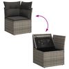 vidaXL Set Divano da Giardino 5 pz con Cuscini Grigio in Polyrattan