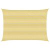 vidaXL Telo Ombra Giallo e Bianco 3,5 x 5 m HDPE