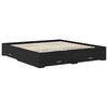 vidaXL Struttura del letto Rovere Nero 180 x 200 cm Legno multistrato