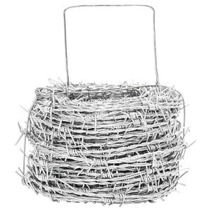 vidaXL Fil di Ferro Spinato Argento 50 m Acciaio Zincato a Caldo