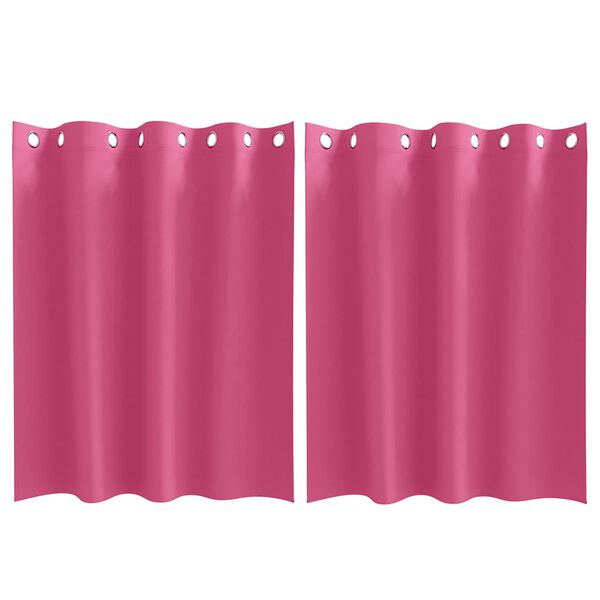 vidaXL Tende Blackout con Anelli 2 pcs Rosa Vivo 140 x 140 cm