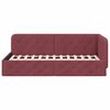 vidaXL Cornice del letto ad angolo Rosso Vino 90 x 190 cm Tessuto