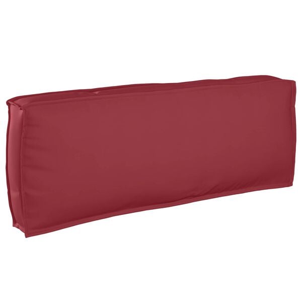 vidaXL Cuscino per schienale pallet Rosso Vino 120 x 40 x 12 cm