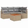 vidaXL Set Divano da Giardino 5 pz Beige polyrattan