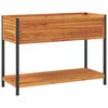 vidaXL Fioriera con Ripiano 110x45x80 cm in Legno Acacia e Acciaio