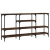 vidaXL Tavolo Consolle Rovere Fumo 160x29x80 cm in Legno Multistrato