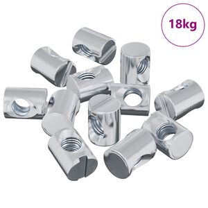 vidaXL Dado per Barile 3462 pz Argento M6 x 13 mm Ferro