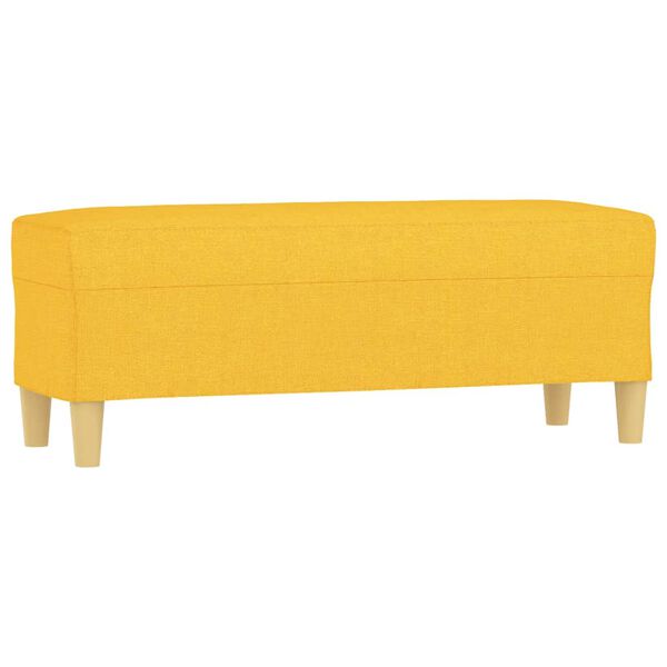 vidaXL Panca Giallo Chiaro 100x35x41 cm in Tessuto