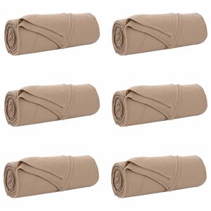 vidaXL Coperte da Pile 6 pz Cammello 350 x 270 cm 8.09 kg Panno