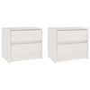 vidaXL Comodini 2 pz Bianchi 40x30,5x35,5 cm in Legno Massello di Pino