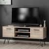 Homemania Mobile TV Almira 120x35x50 cm Legno e Nero