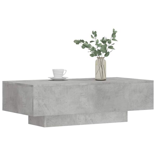 vidaXL Tavolino Salotto Grigio Cemento 100x49,5x31cm Legno Multistrato