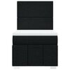vidaXL Giroletto a Molle con Materasso Nero 90x200 cm in Tessuto