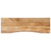 vidaXL Piano Scrivania con Curva 160x50x2,5cm Massello Grezzo di Mango