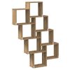 vidaXL Mensola a Muro Cubo Artigianale 90x15x119,5cm Legno Multistrato