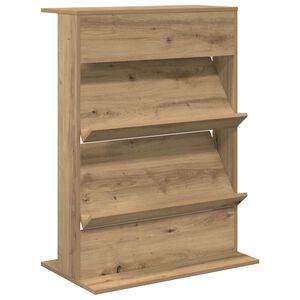 vidaXL Scaffale per riviste Rovere artigianale 70 x 41 x 96 cm