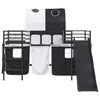 vidaXL Struttura del letto loft per bambini Nero 79,5 x 200 cm Metallo