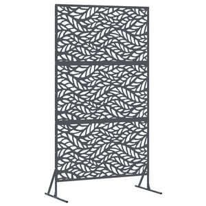 vidaXL Schermo per Privacy 100 x 50 x 180 cm Acciaio Antracite