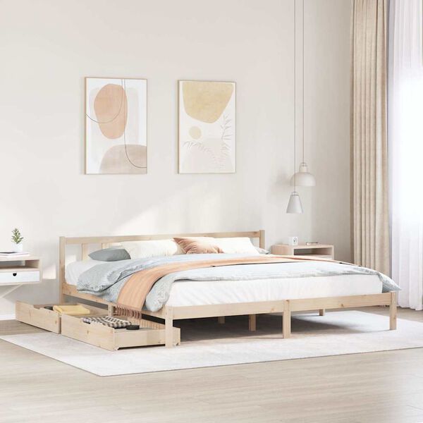 vidaXL Letto senza Materasso 180x200 cm in Legno Massello di Pino