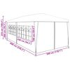 vidaXL Tenda da festa con pareti Rosso 600 x 300 x 255 cm PE e Acciaio