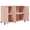 vidaXL Credenza Rosa 100,5x39x72 cm in Acciaio
