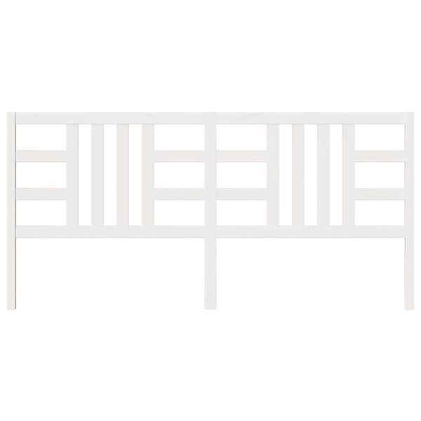 vidaXL Testiera per Letto Bianca 206x4x100cm in Legno Massello di Pino