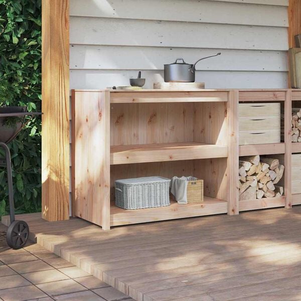 vidaXL Mobile da cucina Rovere Marrone 106 x 55 x 92 cm Pino massello