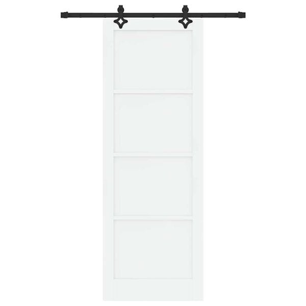 vidaXL Porta scorrevole ORKDAL Bianco 83 x 232 cm Pino massello