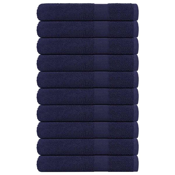 vidaXL Asciugamani FROGN 10 pz Blu Navy 100x200 cm 360 g/m²