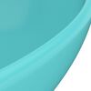 vidaXL Lavandino Lusso Ovale Verde Chiaro Opaco 40x33 cm in Ceramica