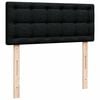 vidaXL Pouf Letto con Materasso Nero 120x200 cm in Tessuto
