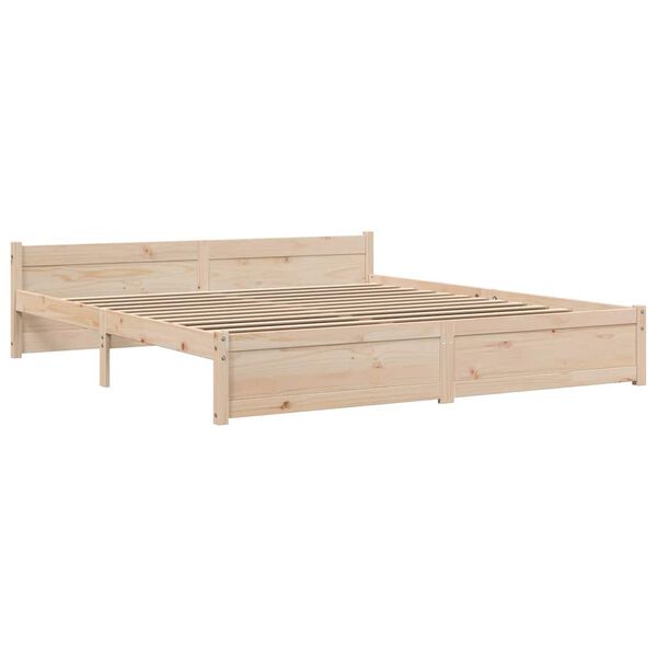 vidaXL Giroletto senza Materasso in Legno Massello 200x200 cm