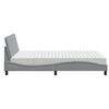 vidaXL Letto con Materasso Hanko Grigio Chiaro 120x200cm Tessuto