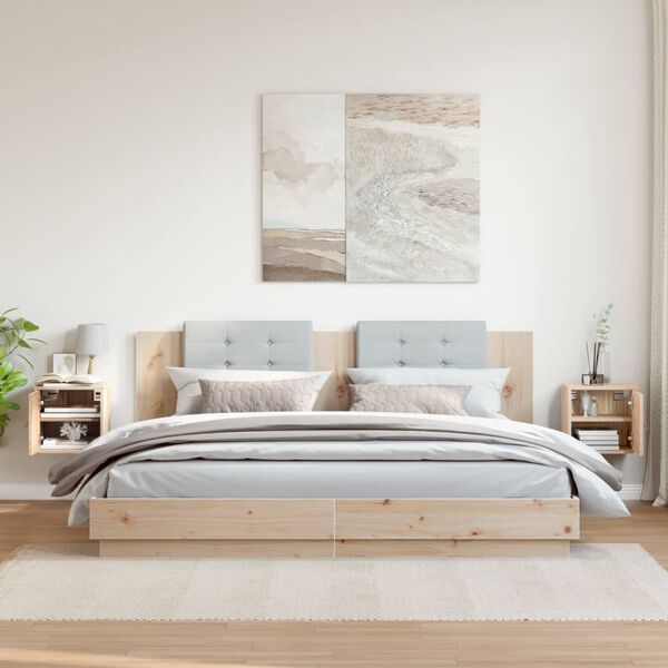 vidaXL Pensili 2pz 31,5x30x30 cm in Legno Massello di Pino