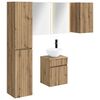 vidaXL Set di Armadi da Bagno 5 pz Rovere Artigianale